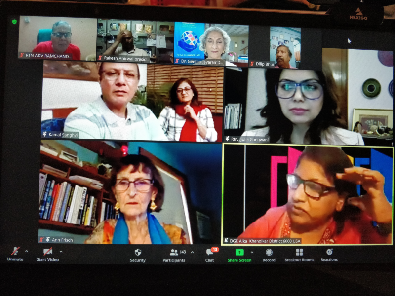 Senior Woman in Rotary with Director Kamal Sanghvi